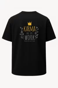 Oversize Karma Baskılı Unisex Tişört